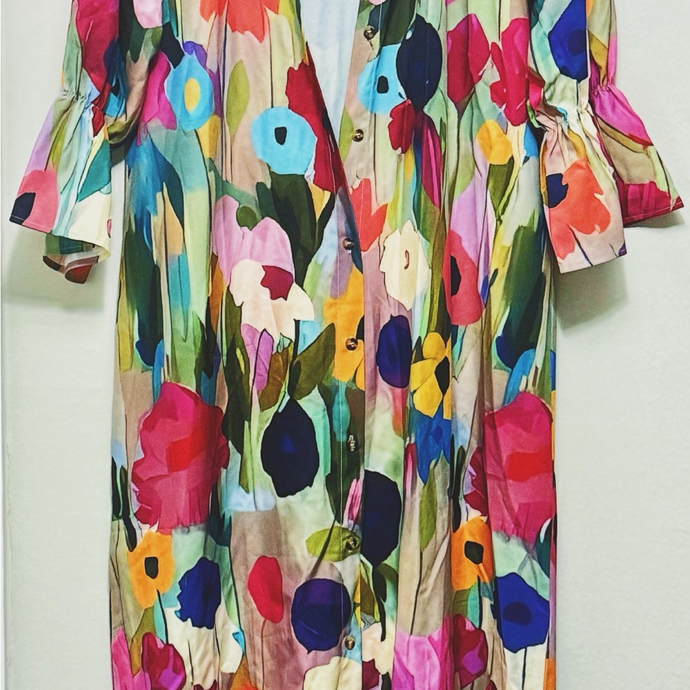 Floral Button-Down Dress